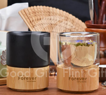 兩用竹殼陶瓷杯